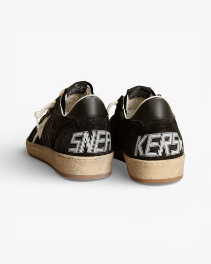 Golden Goose Ball Star White Nappa Sneakers Silver Glitter Star