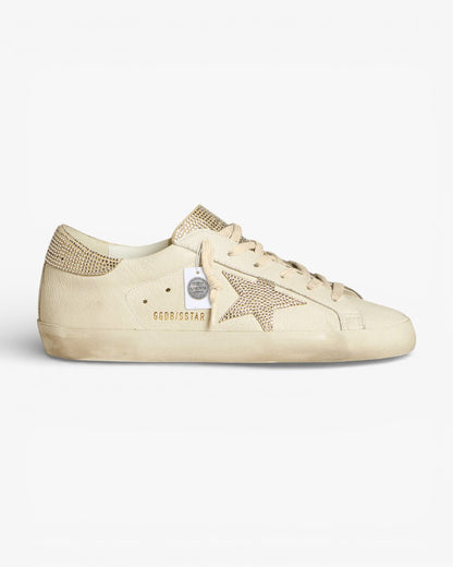Golden Goose Women’s Super-Star Nappa Leather Swarovski Crystal Star Heel Tab