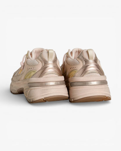 Golden Goose Ball Star White Leather Sneakers with Red Star