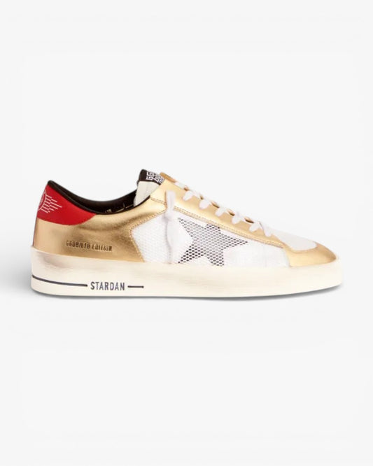 Golden Goose Limited Edition Stardan Sneakers With Gold Inserts