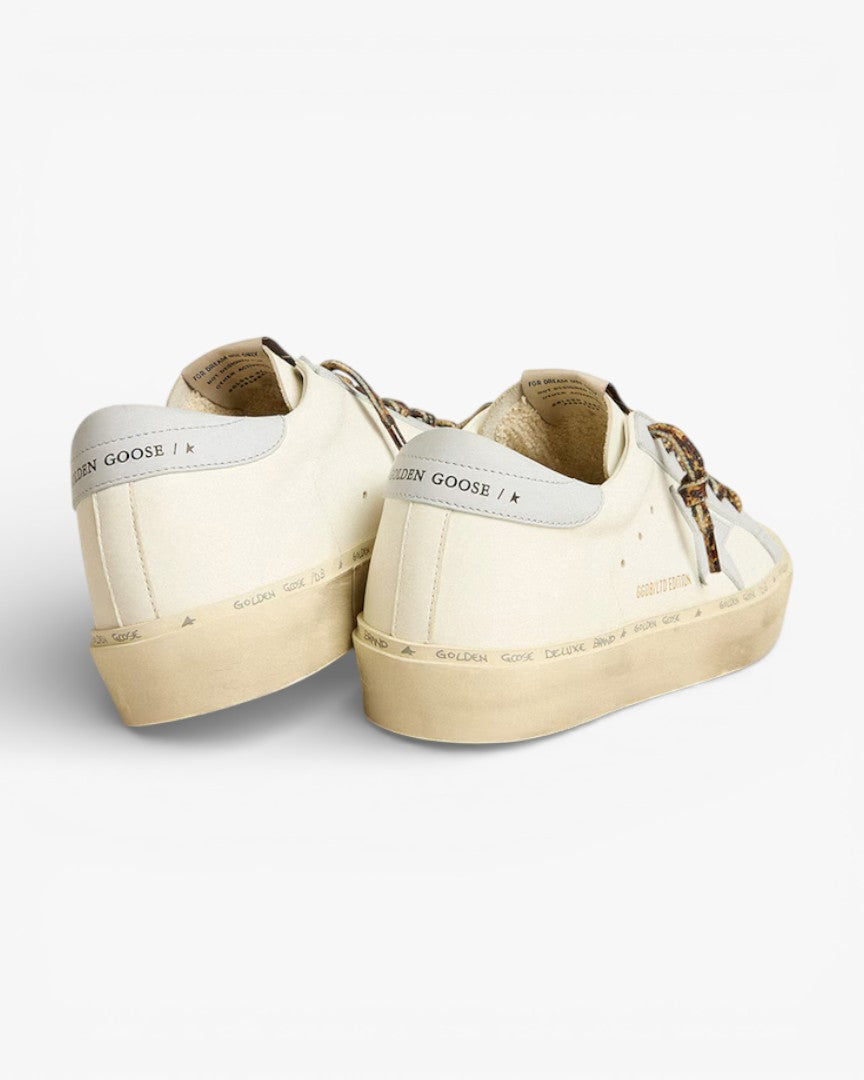Golden Goose Hi Star LTD Leather Sneakers with Light Blue Star