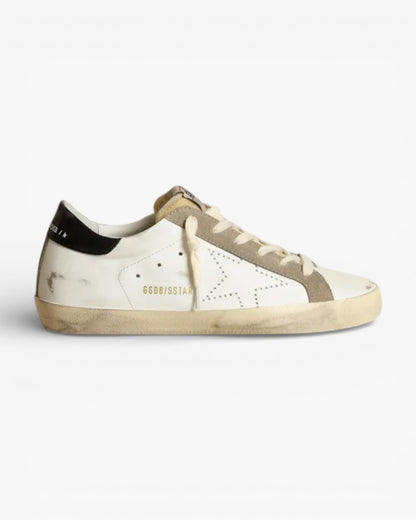 Golden Goose Super‑Star Sneakers Perforated Star Midnight Blue Heel
