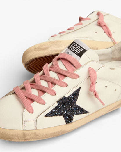 Golden Goose Super-Star LTD Sneakers with Colored Glitter Details