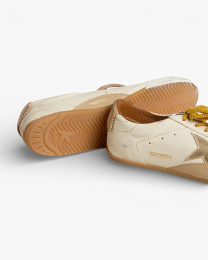 Golden Goose True Star White Nappa Leather Sneakers with Gold Star