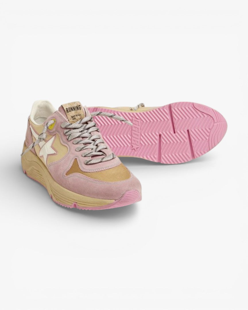 Golden Goose Pastel Pink Running Sole Sneakers White Star