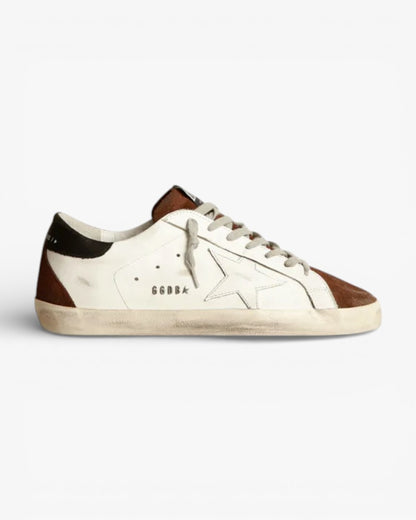 Golden Goose Super‑Star Sneakers Two‑Tone White Brown