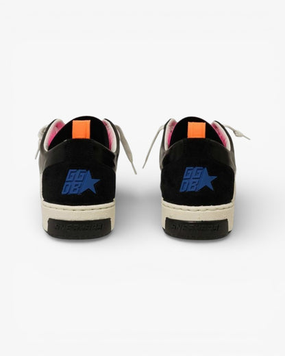 Golden Goose Yeah Black Leather Sneakers Leopard Star