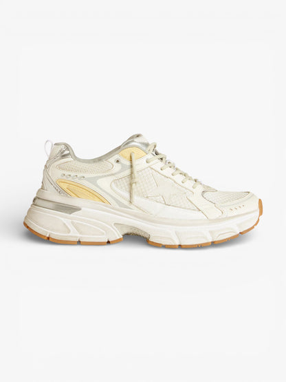 Golden Goose Lightstar Black Leather and Mesh Sneakers