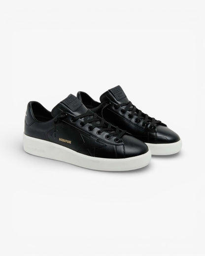 Golden Goose Purestar Black Leather Sneakers