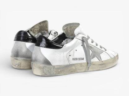 Golden Goose Super-Star Sneakers Leather Suede Star White Black Cream