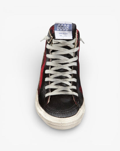 Golden Goose Slide Red Handmade Custom Couple Shoes Sizes 34-46