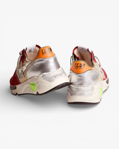 Golden Goose Running Sole Sneakers 3D Star Orange Heel Tab