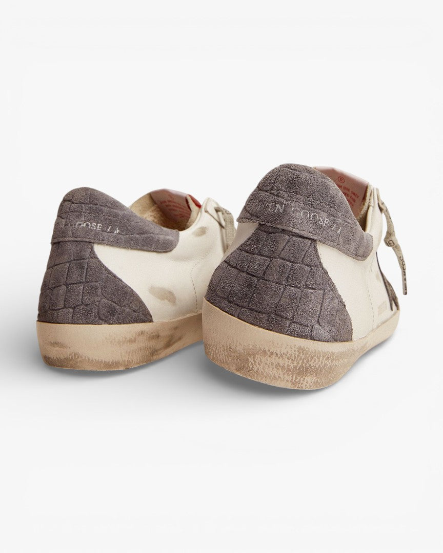 Golden Goose Super-Star LTD Sneakers with Black Star and Gray Heel Tab