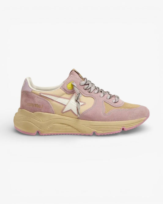 Golden Goose Pastel Pink Running Sole Sneakers White Star