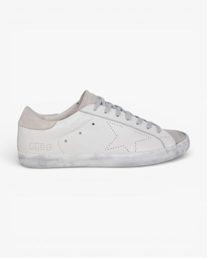 Golden Goose Blue Glitter Handcrafted Custom Couple Sneakers