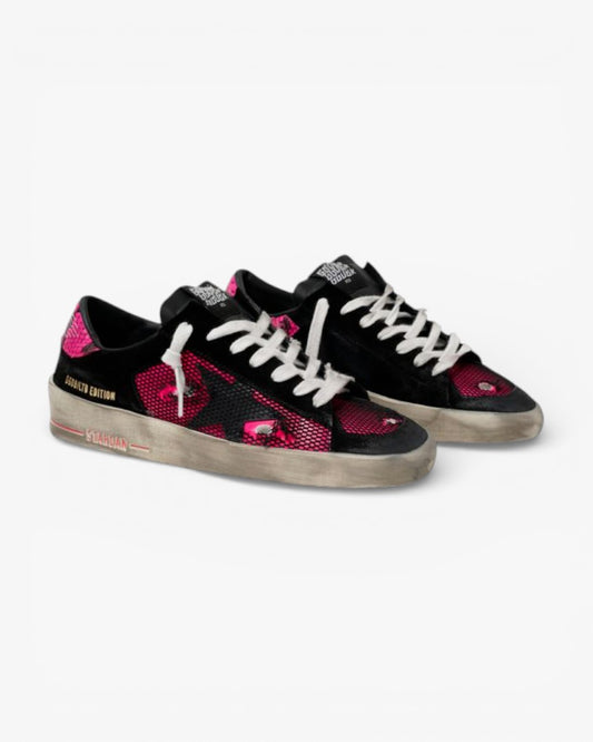 Golden Goose Fuchsia Black LAB Limited Edition Sneakers
