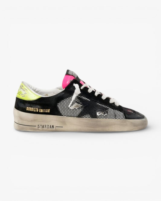 Golden Goose Fuchsia Yellow Limited Edition Stardan Sneakers