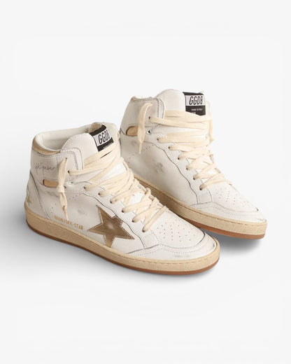 Golden Goose Sky Star White High Top Sneakers