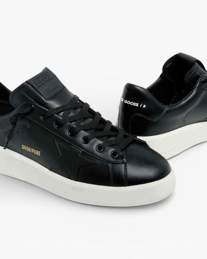 Golden Goose Purestar Black Leather Sneakers