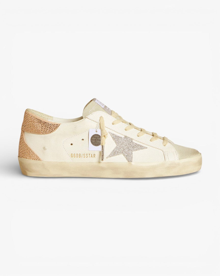 Golden Goose Women’s Super-Star Leather Swarovski Crystal Star Heel Tab