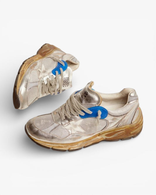 Golden Goose Running Star Silver Sneakers