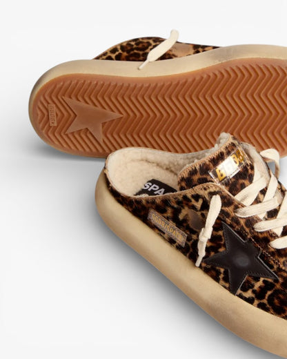 Golden Goose Space Star Animal Print Pony Skin Shearling Sneakers