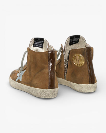 Golden Goose FRANCY Sneakers Camoscio Stella Pelle Olive Suede