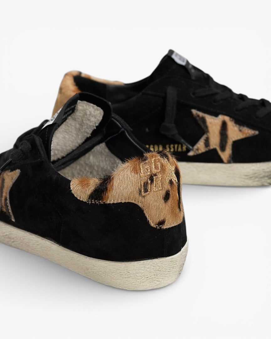 Golden Goose Super-Star Sneakers with Pony Hair Star