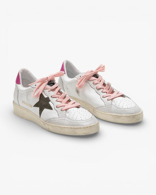 Golden Goose Ball Star Leather Suede Sneakers