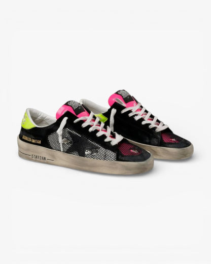 Golden Goose Fuchsia Yellow Limited Edition Stardan Sneakers