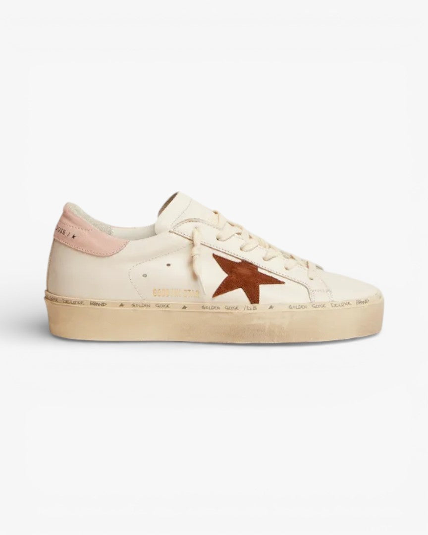 Golden Goose Hi-Star LTD Sneakers Brown Suede Star Pink Suede Heel Tab