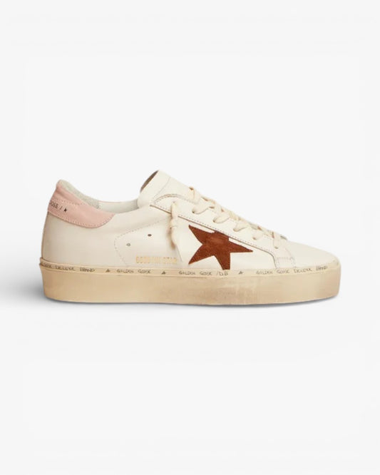 Golden Goose Hi-Star LTD Sneakers Brown Suede Star Pink Suede Heel Tab