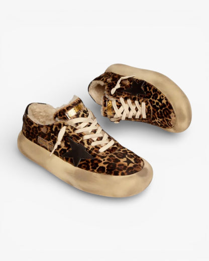 Golden Goose Space Star Animal Print Pony Skin Sneakers