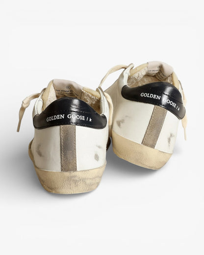Golden Goose Super‑Star Sneakers Perforated Star Midnight Blue Heel