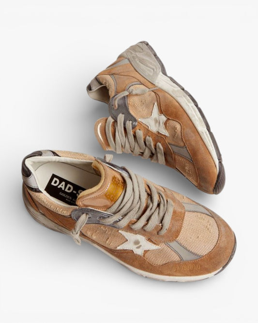 Golden Goose Running Star Brown Sneakers