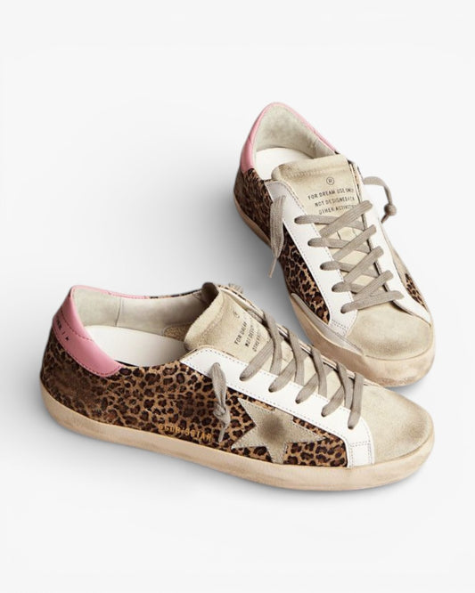 Golden Goose Super‑Star Sneakers Leopard Print Suede