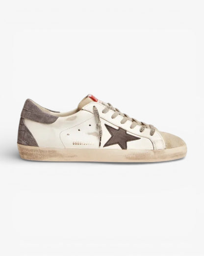 Golden Goose Super-Star LTD Sneakers with Black Star and Gray Heel Tab