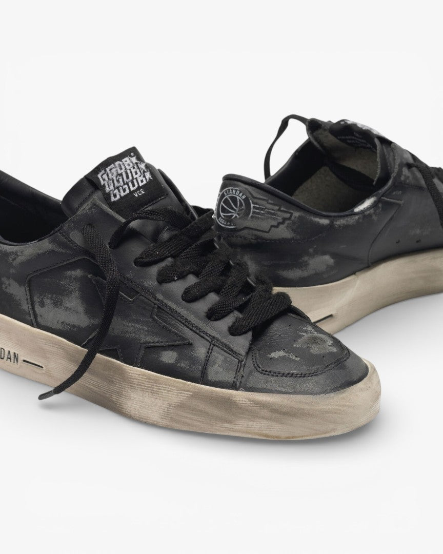Golden Goose Black Leather Stardan LTD Sneakers