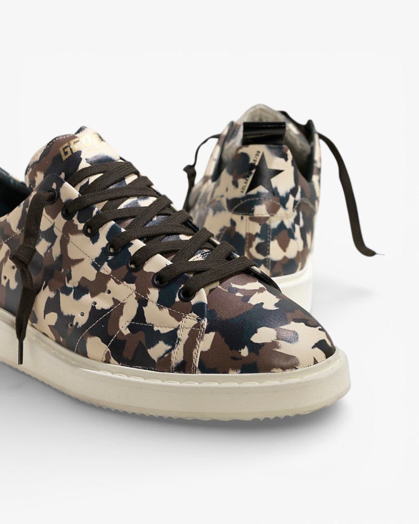 Golden Goose Camouflage Calf Leather Starter Sneakers