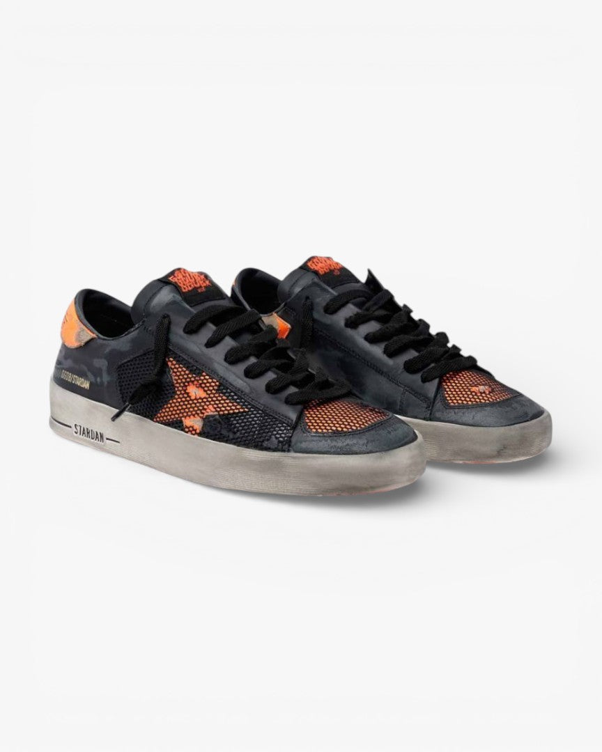 Golden Goose Black Orange Stardan Sneakers
