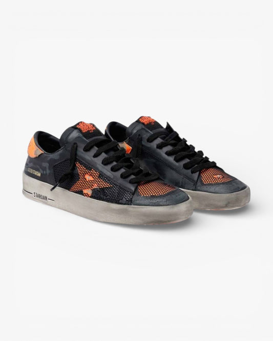 Golden Goose Black Orange Stardan Sneakers