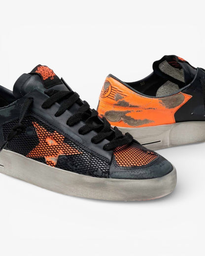 Golden Goose Black Orange Stardan Sneakers