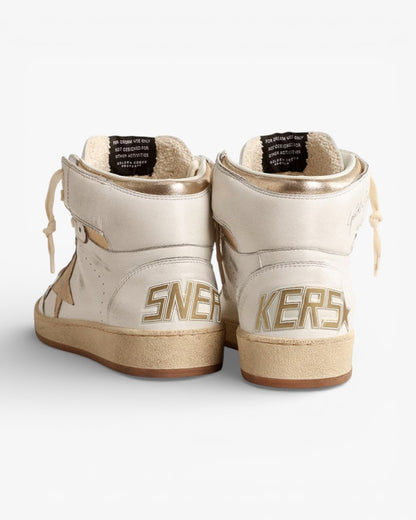 Golden Goose Sky Star White High Top Sneakers