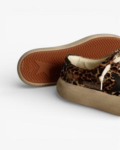 Golden Goose Space Star Leopard Pony Skin Sneakers