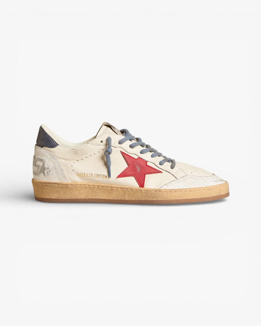 Golden Goose Ball Star White Leather Red Star Sneakers
