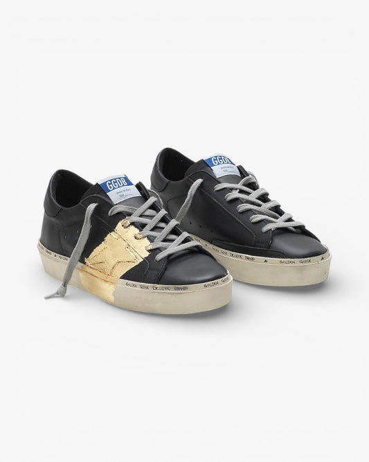 Golden Goose Hi-Star Sneakers Calf Leather 24-Carat Gold Leaf Branding