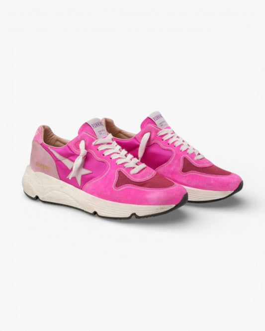 Golden Goose Fuchsia Pink Running Sole Sneakers