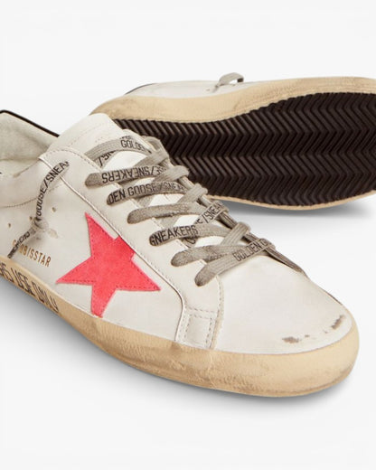 Golden Goose Super-Star Sneakers with Lobster Suede Star and Black Suede Heel Tab