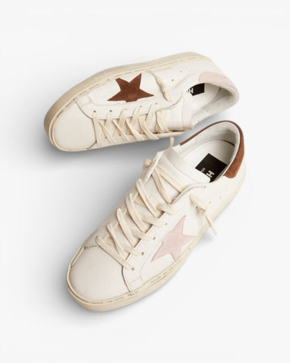 Golden Goose Hi-Star LTD Sneakers Brown Suede Star Pink Suede Heel Tab
