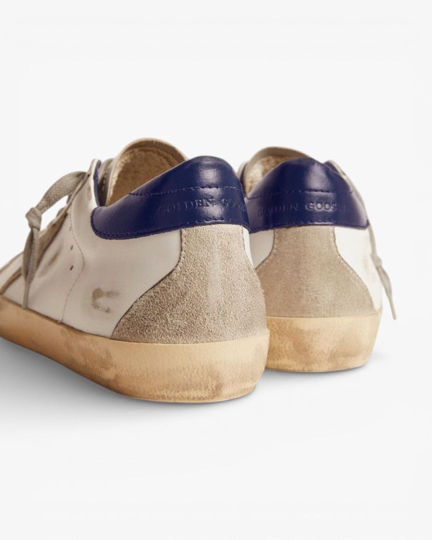 Golden Goose Super‑Star Sneakers Suede Star Blue Heel Tab